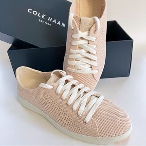 New COLE HAAN GRANDPRO STITCHLITE SNEAKER Peach Blush Sporty Chic 9.5 NWT $65